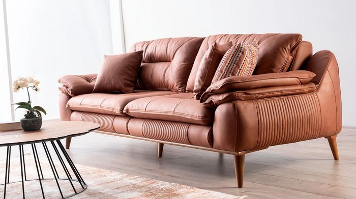 Dreisitzsofa Gemütliches Dreiersofa Komfort Moderne Couch Relax Wohnzimmersofa