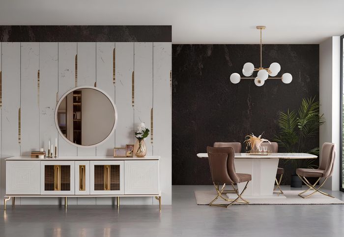 Luxus Anrichte xxl Kommode 240cm Schrank Kommoden Sideboard Big 2tlg