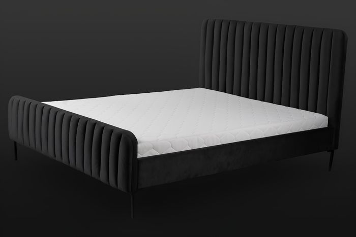 Leder Chesterfield-Sofa im klassischen Design in Schwarz