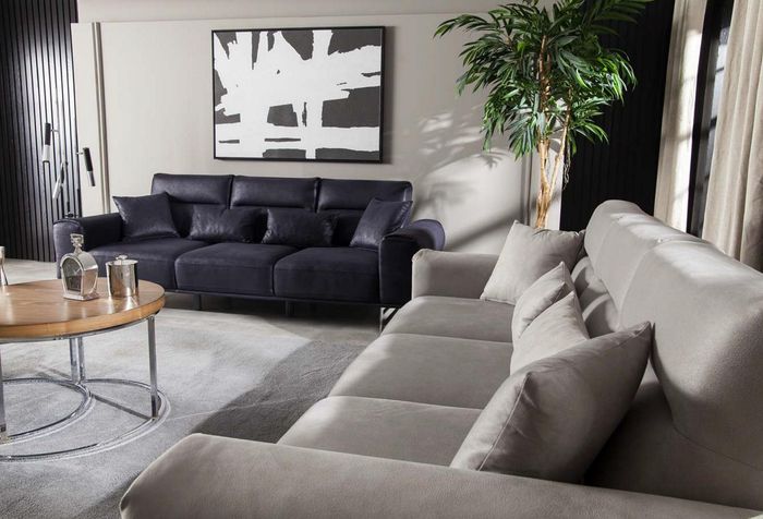 Gemütliche Wohnzimmer Couch 254cm Big Sofa Couchen Sofas Stoffsofa Textil