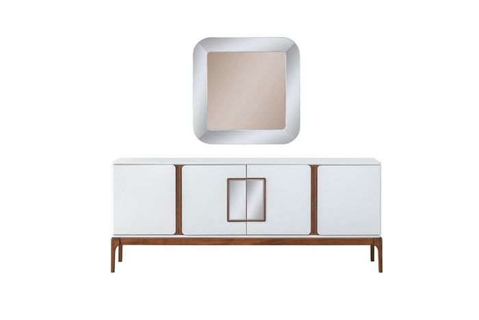 Luxus Esszimmer Set Anrichte Spiegel 2 tlg Modern Essgruppe Kommode