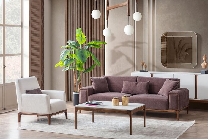 Wohnzimmer Set 3+1 Sitzer Couchtisch Sofagarnitur Sessel Modern Design