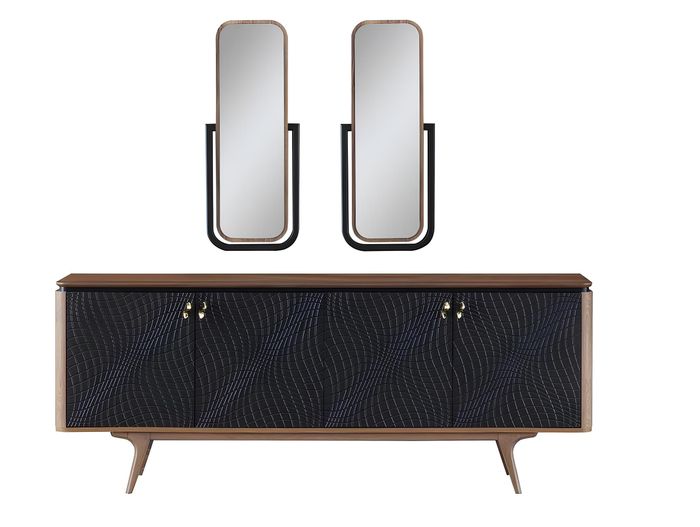 Exclusive Esszimmer Set Besteht aus 3tlg. Modern Anrichte und 2x Spiegel