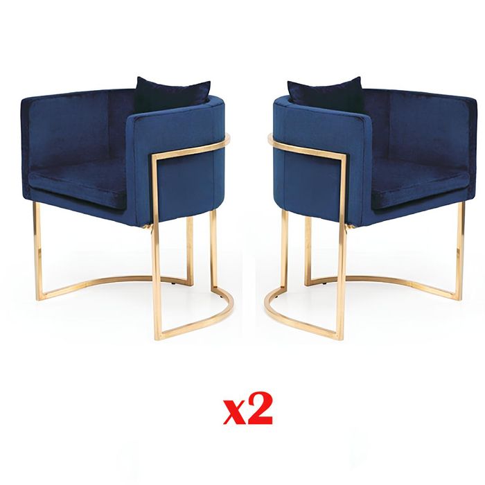 Stuhl 2x Ess Zimmer Stühle Sessel Edelstahl Design Möbel Metall Stahl Lehnstuhl