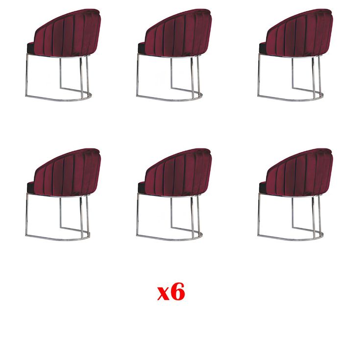 Garnitur 6x Gruppen Sessel Lehn Polster Hotel Textil Neu Stuhl Set Gruppe Stühle