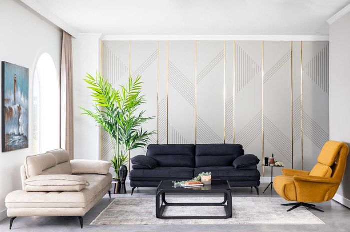 Luxus Couch Möbel Sofas Couchen 3tlg. Set Garnitur Sofagarnitur Stoff