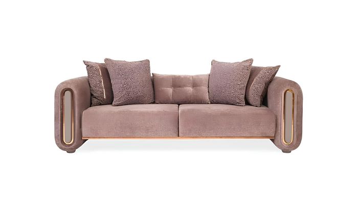Dreisitzer Beige Couch Sofa Möbel Einrichtung Couchen Sofas Polster
