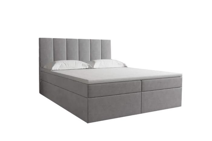 Bett Boxspring Braun Design Bett XXL Big Polster Hotel Modern Luxus Doppel Bett