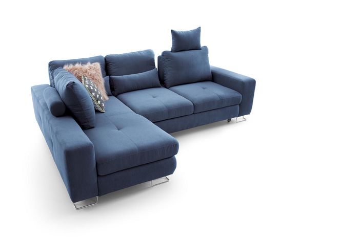 Wohnzimmer Textil L-Form Sofas Sofas Ecke Ecksofa Couch Polstermöbel Neu
