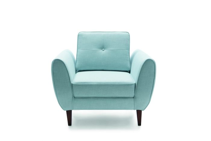 Design Chesterfield Stoff Couch Sessel 1 Sitzer Polster Sofas Lounge Club Neu