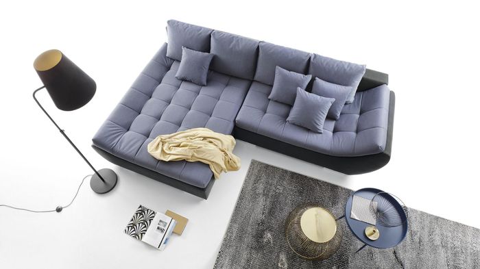 Moderne Design Sofas Couchs Möbel Stoff L-Form Wohnzimmer Ecksofa Schlafsofa Neu