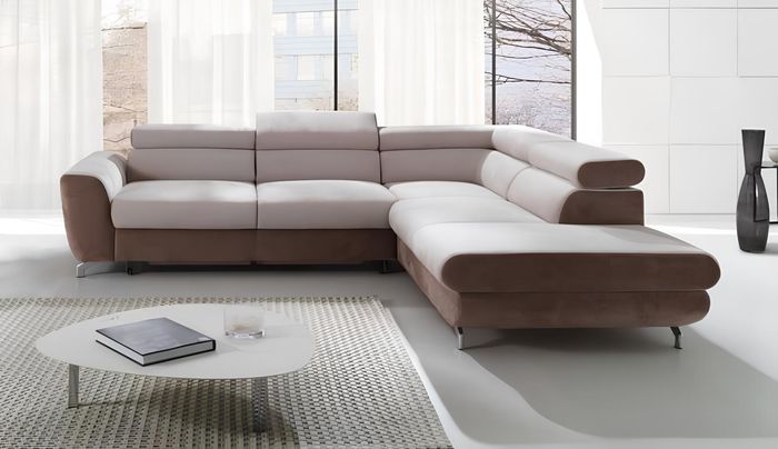 Ecksofa Wohnlandschaft Sofa mit Bettfunktion Ecksofa Couch Ecke Polster Garnitur