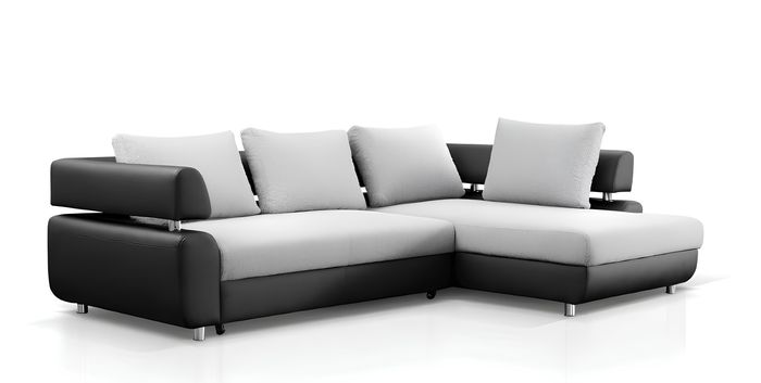 Ecksofa Wohnlandschaft + Bettfunktion Sofa Ecksofa Couch Ecke Polster Garnitur