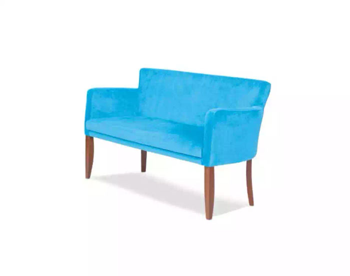 Blauer Textil Zweisitzer Arbeitszimmer Couch Moderne Büromöbel Office
