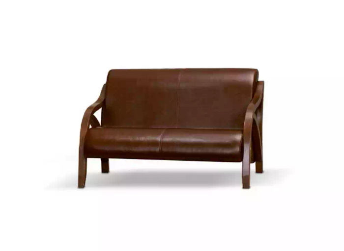 Designer Leder Sitzbank Zweisitzer Arbeitszimmermöbel Couch Officemöbel