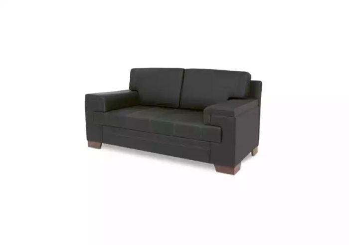Sofa Zweisitzer Schwarz Neu Textilmöbel Büro Sitzer Polstersofas Office