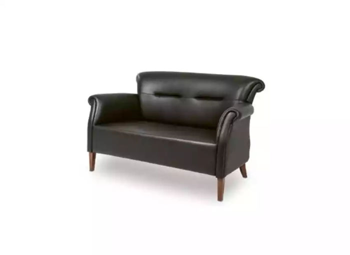 Zweisitzer Arbeitszimmermöbel Sofa Schwarz Polstermöbel Büroeinrichtung