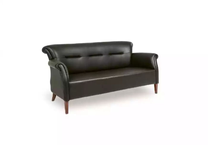Moderner Schwarzer Dreisitzer Arbeitszimmer Luxus Sofas Büromöbelgarnitur