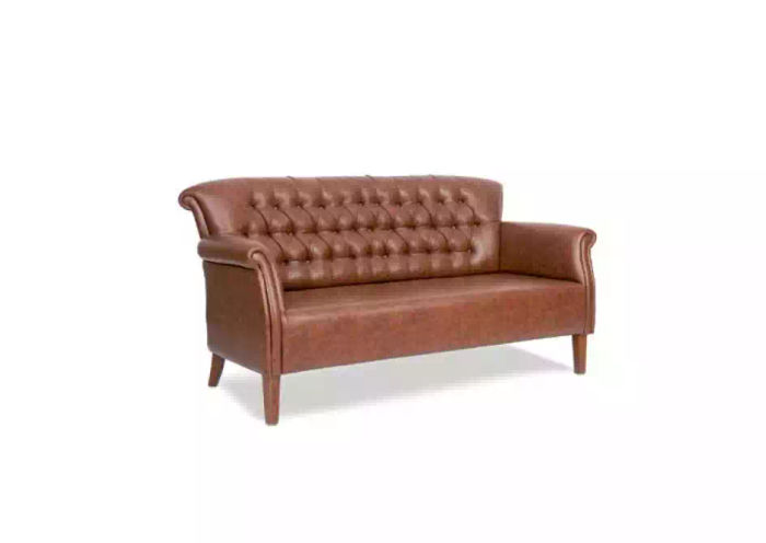 Luxus Dreisitzer Chesterfield Couch Braun Sitzmöbel Moderne Sofas Design