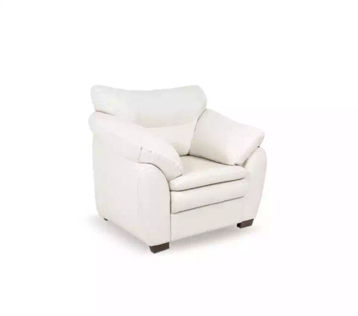 Weißer Sessel Arbeitszimmermöbel Office Polstersessel Textil Sitzer Neu