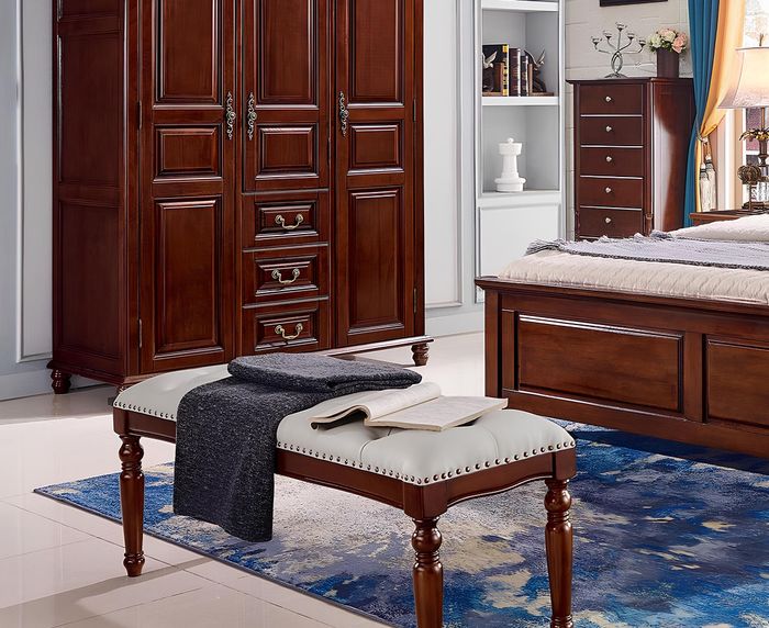 Fußhocker Schlafzimmer Hocker Design Bank Wohnzimmer Sitzbank Sessel Möbel Neu