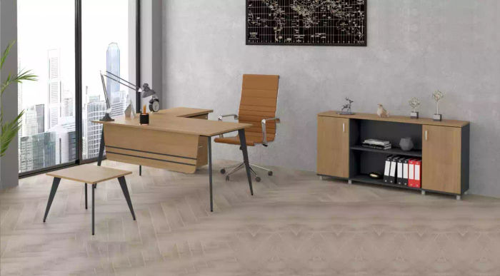 Büro Set Garnitur Eckschreibtisch Schrank Arbeitszimmer Komplett 3tlg.