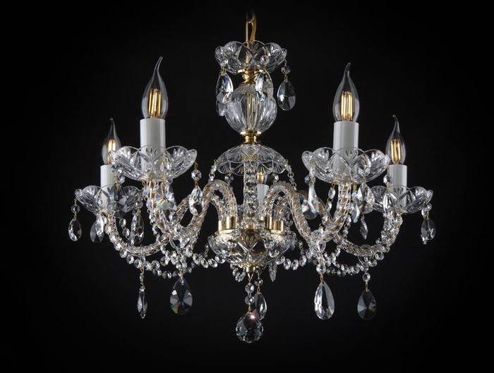-Luster Kristall Kronleuchter Bohemia Lampe Deckenleuchte Leuchte Hängeleuchte