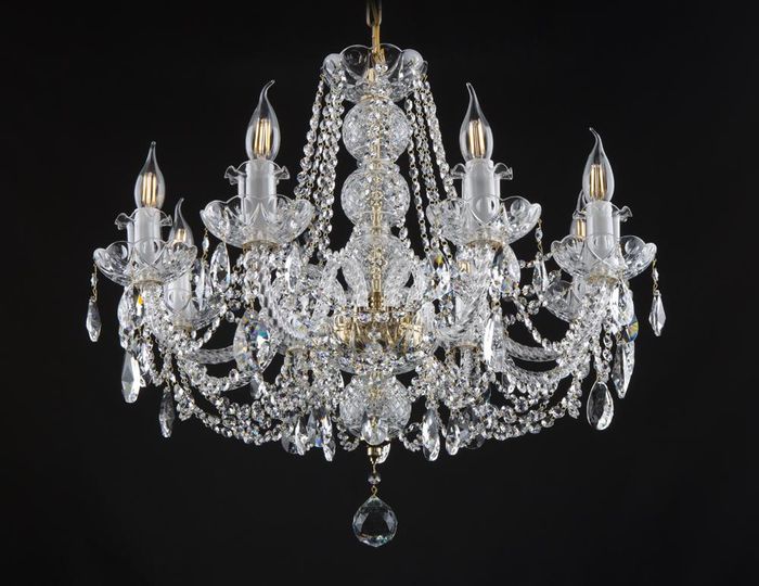 Lampe Luster Hänge Kronleuchter Leuchte Bohemia Lampen Kristall Decken Leuchten