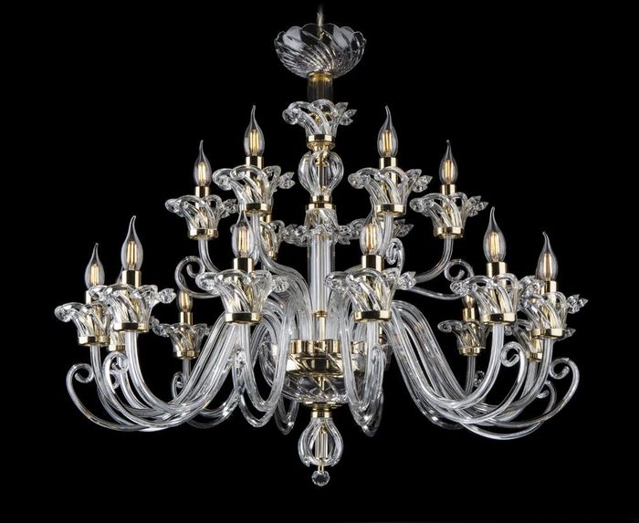 Bohemia Modern Leuchte Decken Leuchte Leuchter Kristall Gold Lampe Kronleuchter