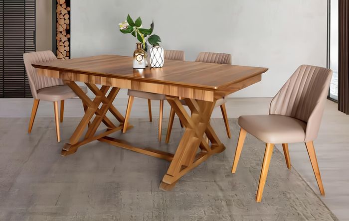 Esszimmer Esstisch Tisch Möbel Einrichtung Tische italienischer Stil Möbel Holz