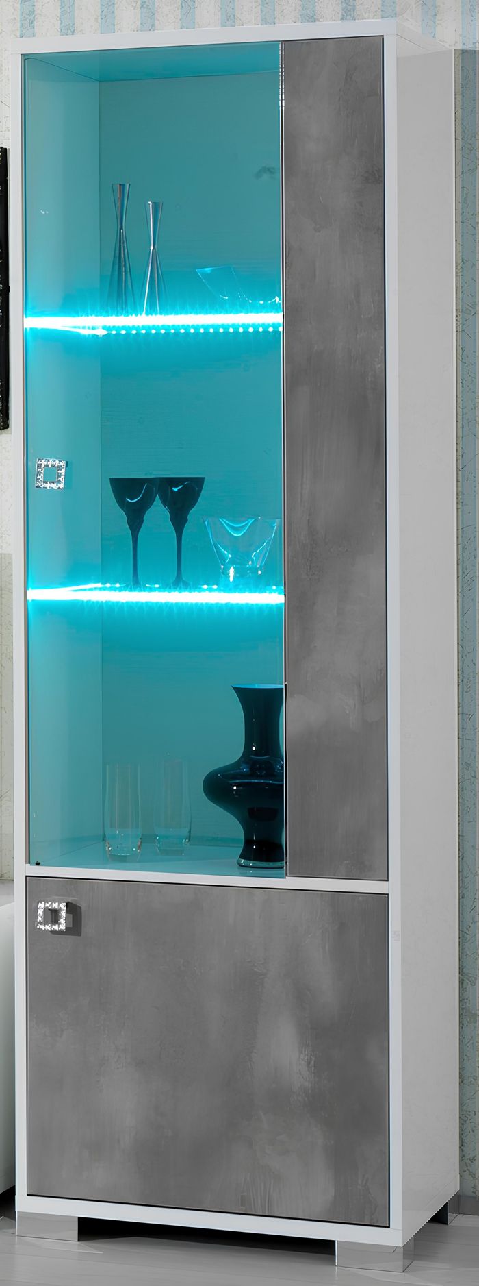 Moderne Vitrine Anrichte Luxus Schaufenster Vitrinen Glas Schrank Stil Möbel
