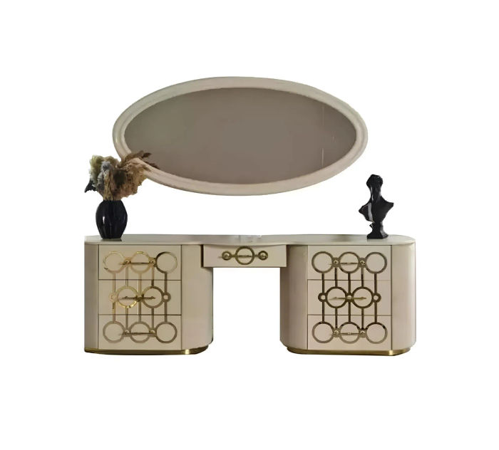 Schminktisch Set Konsole Spiegel Schlafzimmer Möbel Design Hocker Set Neu
