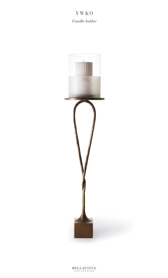 Kerzenhalter für Wohnzimmer und Flur Material Messing Bronze-Finish restauriert