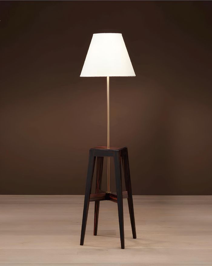 Leselampe Jugendstil Messing Oder Holz mit Metall Flur Lampe Neu braune Farbe