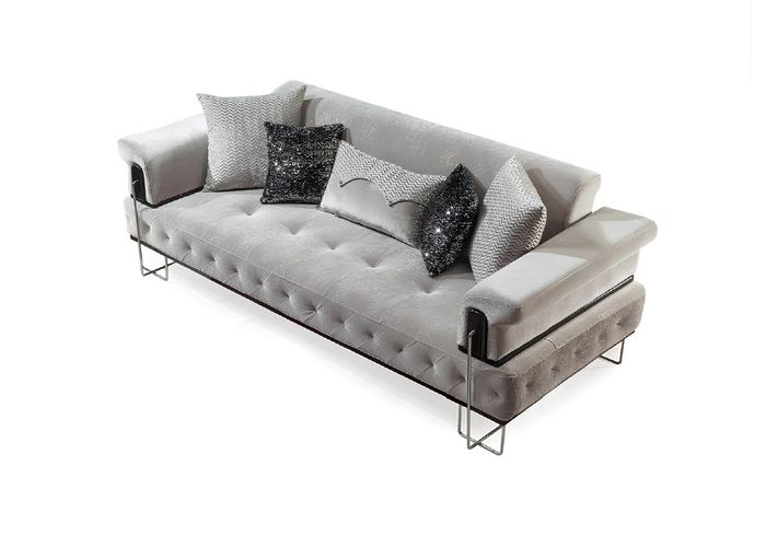 Sofagarnitur Sofa Luxus Garnitur Sofas Sessel 3+3+1Sitzer Stoff Modernes