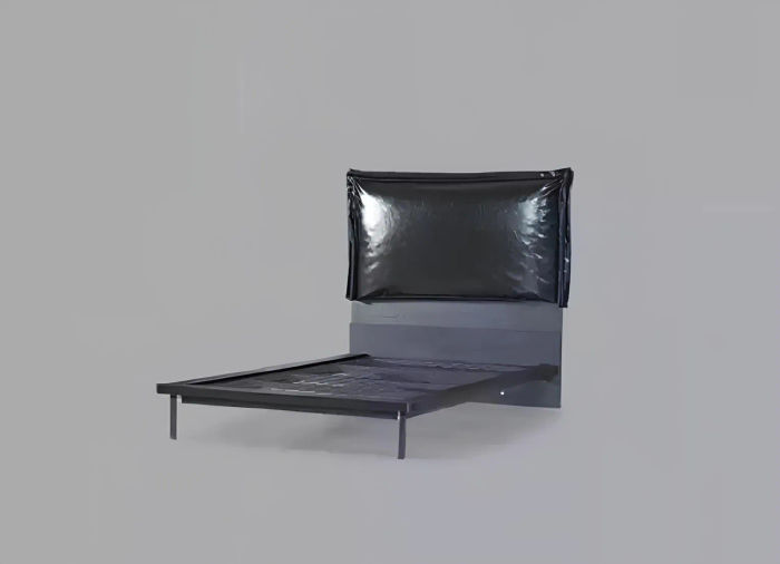 Designer Kinderbett Jugendbett Metallmöbel mit weicher Polsterung 120x200cm