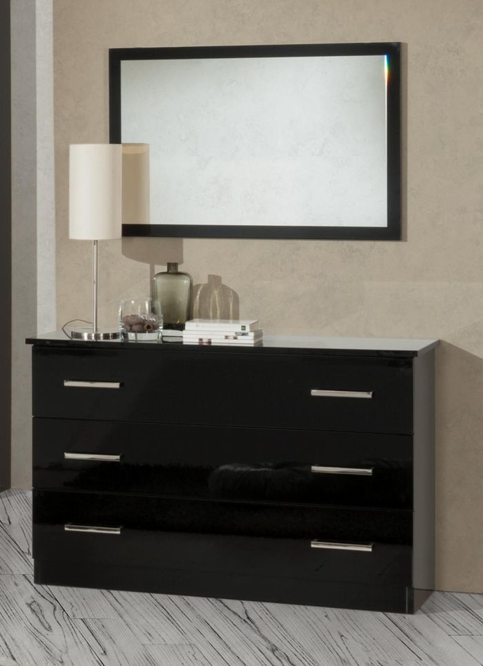 Buffet Anrichte Kommode Spiegel Echte Handarbeit Holz Regal 2tlg Regale Kommoden