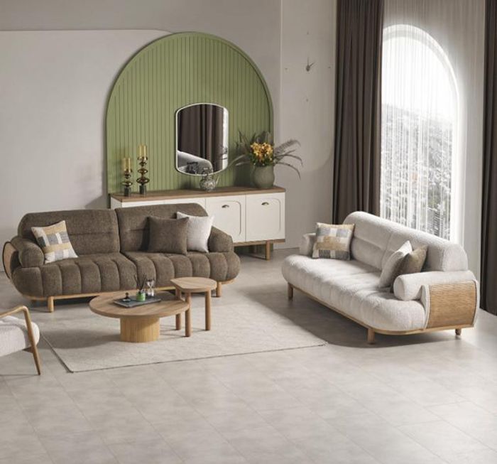 Polstergarnitur Couch Set Sofa Kombination Sitzgruppe Wohnlandschaft Sitzmöbel