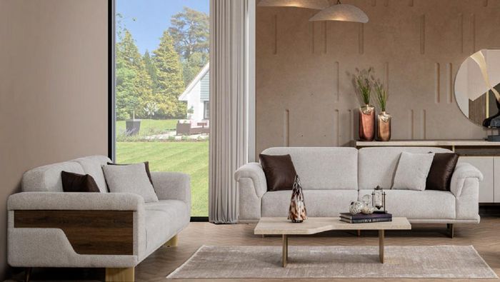 Sofa Polstergarnitur Couch Set Kombination Sitzgruppe Wohnlandschaft Sitzmöbel