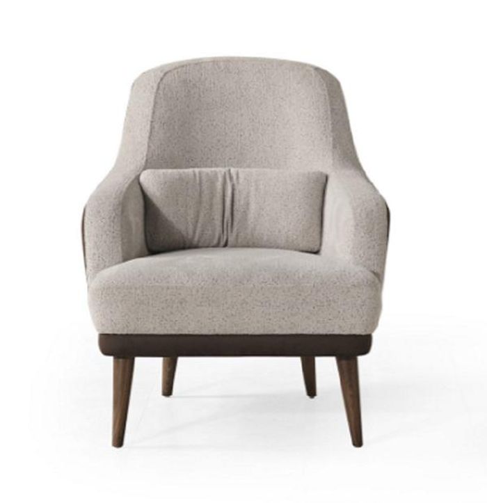 Sessel Design Couch Sofa Relax Braun Textil Lounge Polster Sitzer Luxus