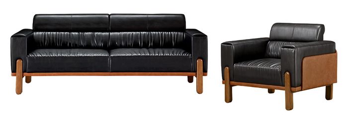 Sofa Wohnzimmer Set Design Sessel Polster Leder Relax 2tlg Sofagarnitur