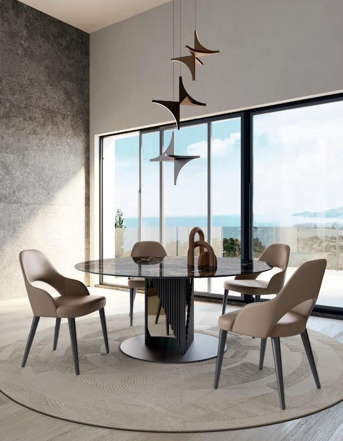 Esstisch 4 Stühle Esszimmer Stühle Esstisch Luxus Möbel Italien Neu Set 5 tlg.