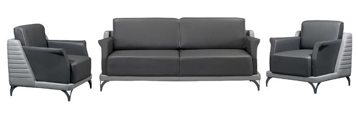 3tlg Sofagarnitur 3+1+1 Sitzer Sessel Leder Sofa Polster Garnitur Wohnzimmer