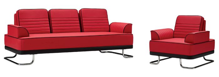 Sofagarnitur 3+1 Sitzer Sessel Modern Stil Relax Luxus Wohnzimmer Couch Sofa