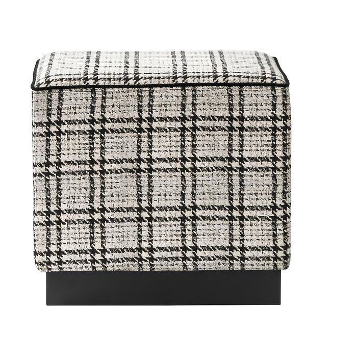 Moderner Hocker Polstermöbel Grau Ottoman Fußhocker Luxus Möbel Brandneu