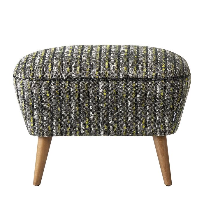 Sitzhocker Hocker Puff Fußhocker Polsterhocker Ottoman Stoff Grau Sitz