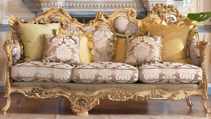 Chesterfield Klassischer Dreisitzer Sofa Wohnlandschaft Textilsofa 3 Sitz