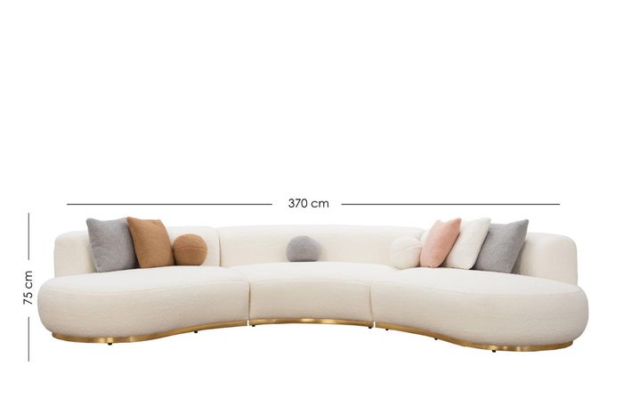Wohnlandschaft Couch xxl Sofa Big Couchen Ovale Eckgarnitur Stoffsofa Möbel