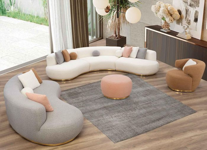 Einsitzer Sessel Wohnzimmer Stuhl Relax Sitzmöbel Textil Stühle Einrichtung