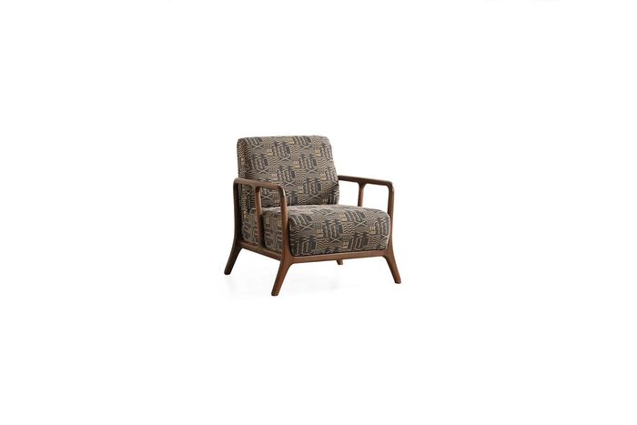 Luxuriöse Designer Möbel Polstersessel Wohnzimmer Einsitzer Textil Sessel